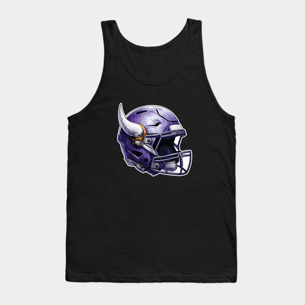 Minnesota Vikings Helmet Tank Top by vectrus